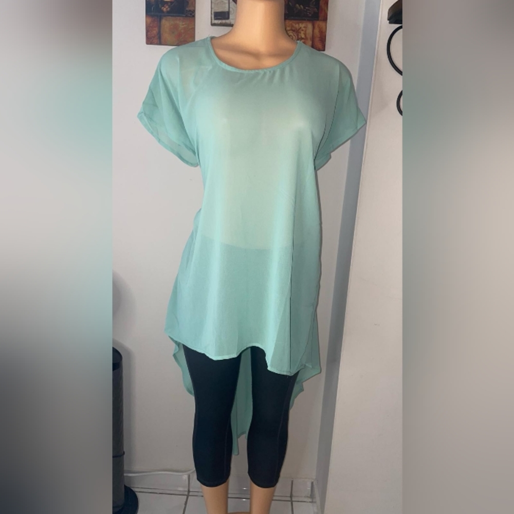NWT LILY STAR AQUA COLOR ASYMMETRICAL DRESS SIZE M